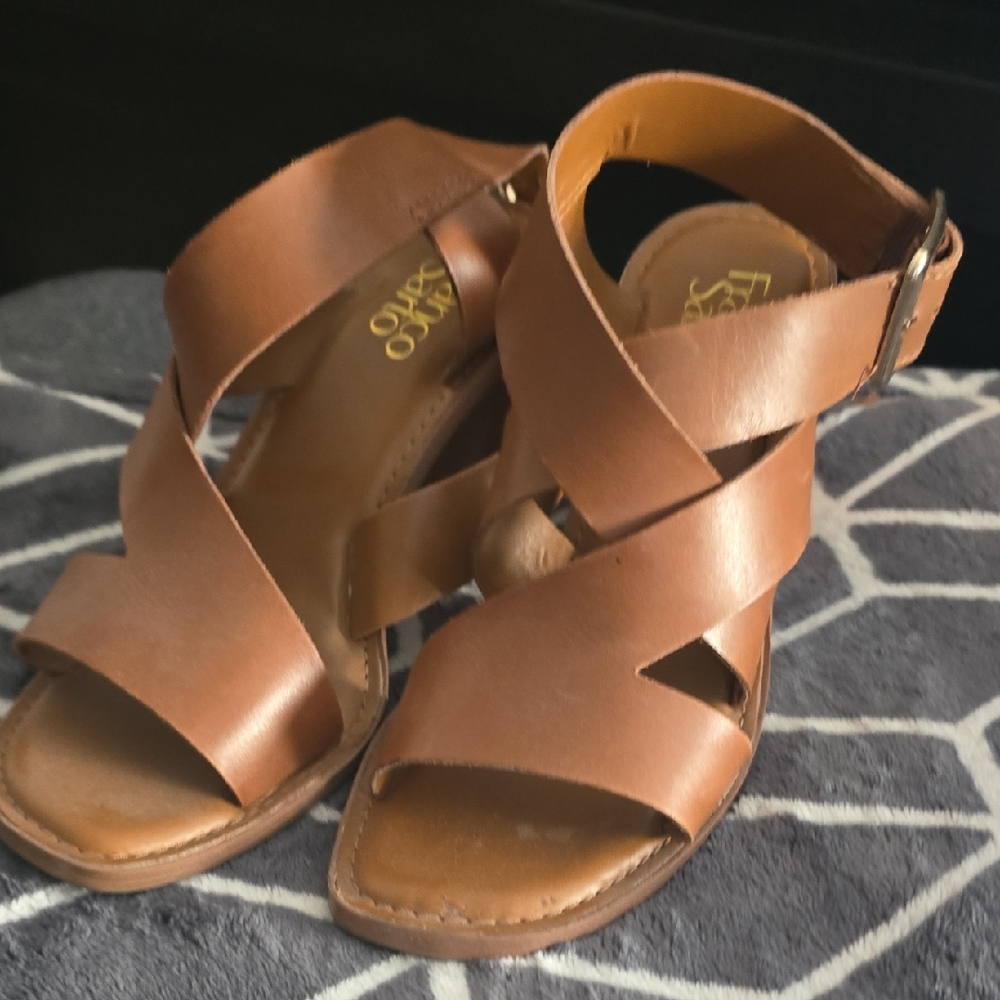 Franco Sarto Tan Leather Sandals